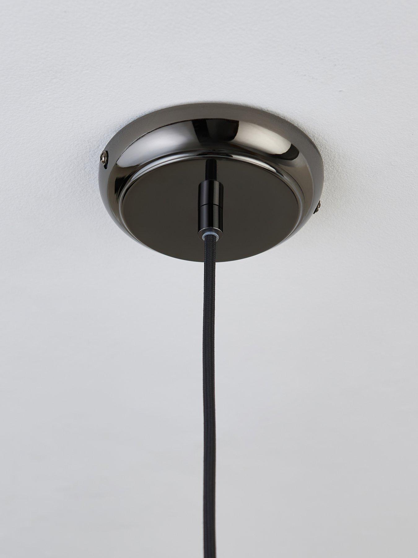 Image 6 of 6 of Very Home Jamey Pendant - Clear/Gunmetal