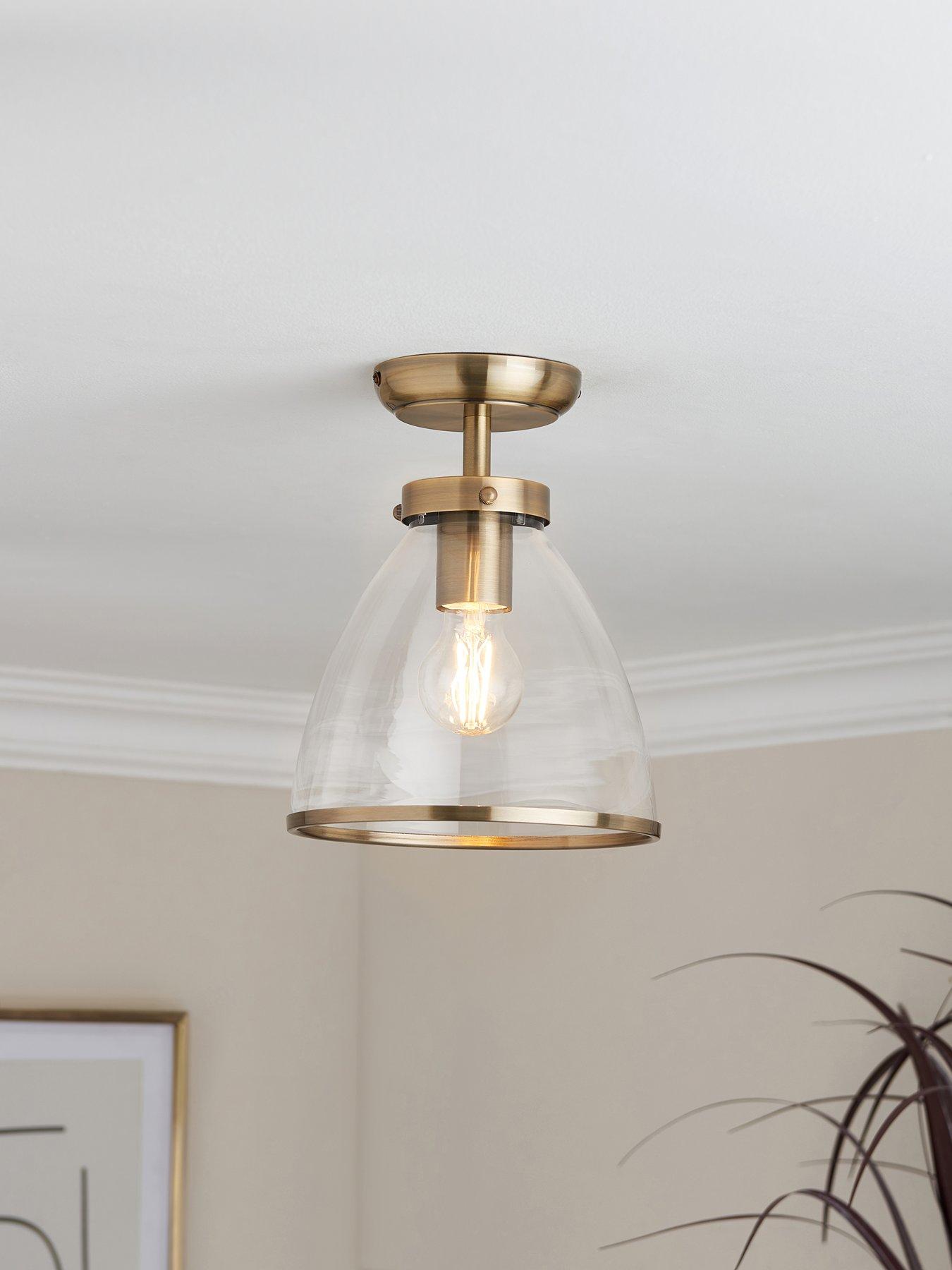 Product photograph of Very Home Jamey Flush Light Fitting from very.co.uk