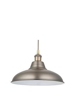 Product photograph of Very Home Hemstone Pendant - Pewter Antique Brass from very.co.uk