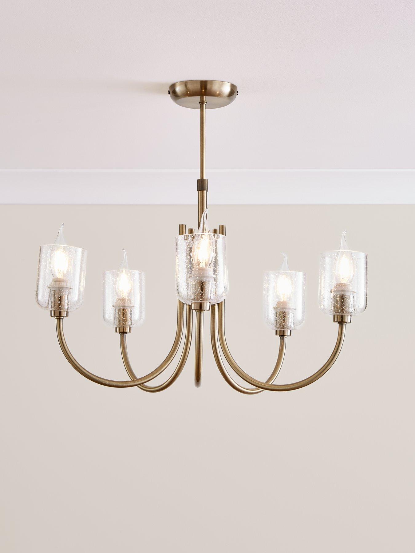 The Very Collection Stowe 5 Light Ceiling Pendant - Antique Brass