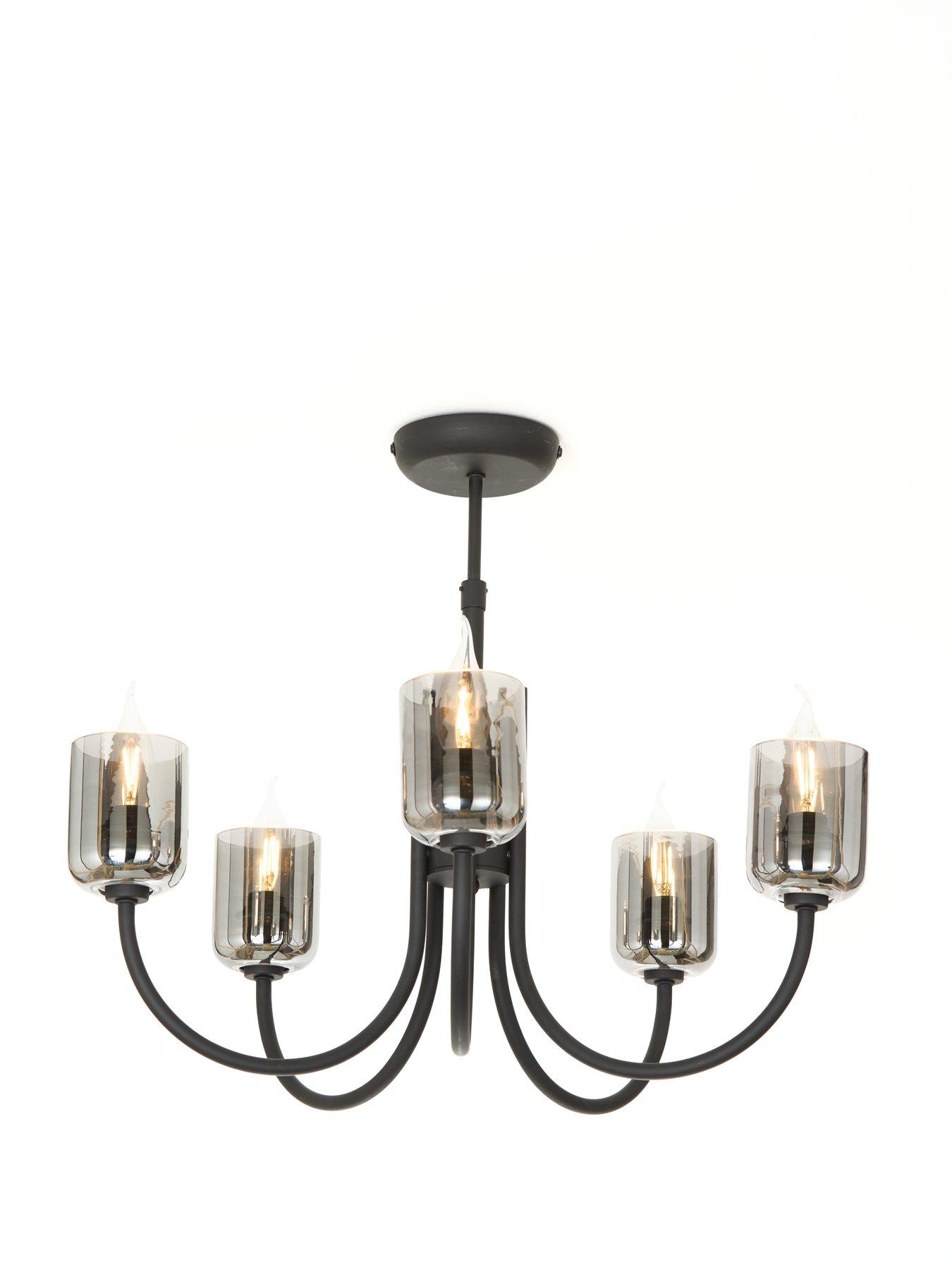 Image 3 of 7 of The Very Collection Stowe 5 Light Ceiling Pendant - Black