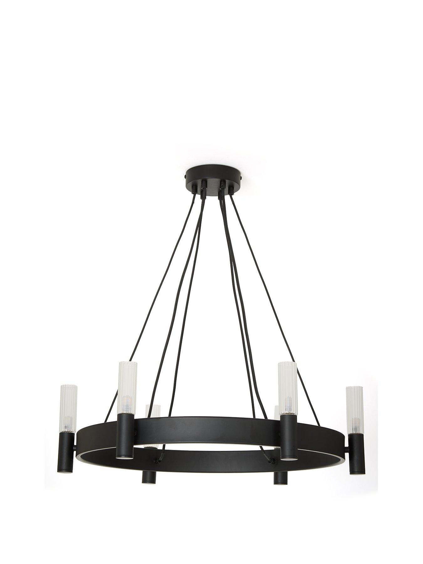 Image 2 of 7 of The Very Collection Francis 6 Light Pendant - Black