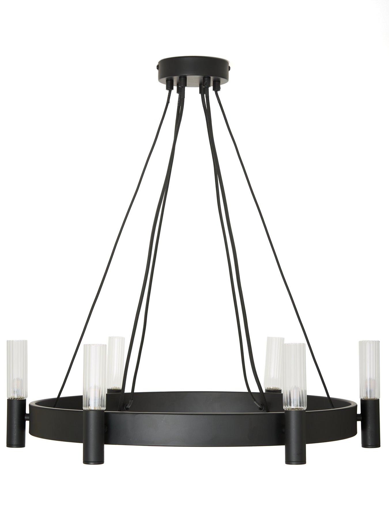 Image 3 of 7 of The Very Collection Francis 6 Light Pendant - Black