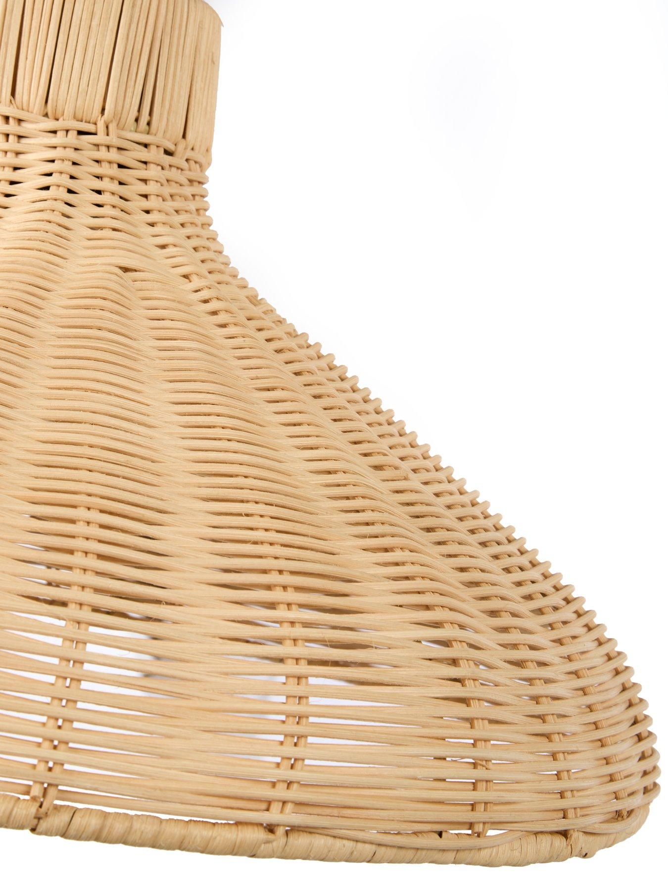 Image 4 of 6 of The Very Collection Arched Floor Lamp with Rattan Shade