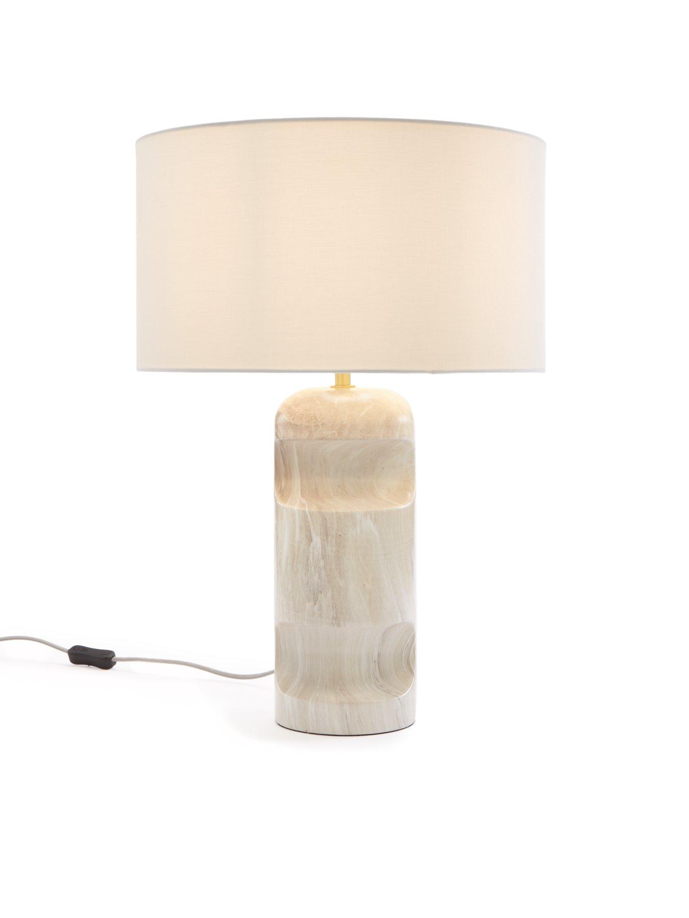 Image 3 of 6 of The Very Collection Sculptural Marble Table Lamp
