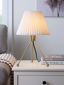 Product photograph of Very Home Ball Foot Tripod Table Lamp from very.co.uk