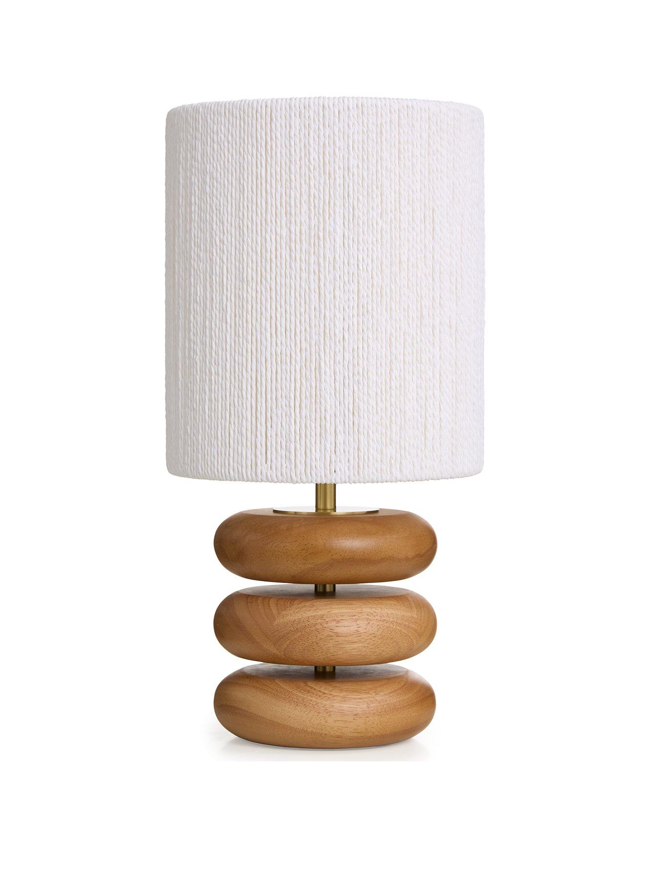 Image 2 of 6 of The Very Collection Wood Stack Table Lamp