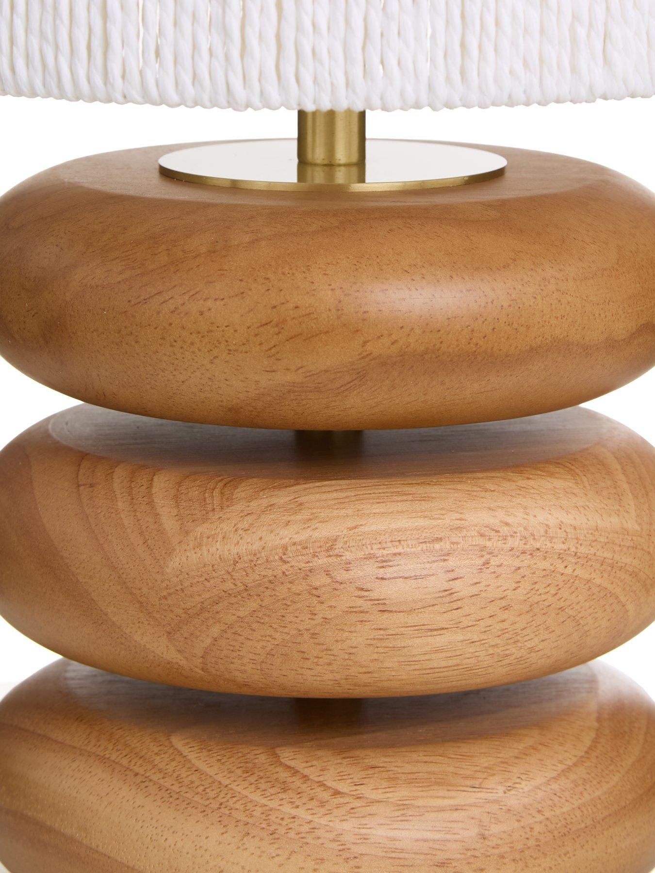 Image 5 of 6 of The Very Collection Wood Stack Table Lamp