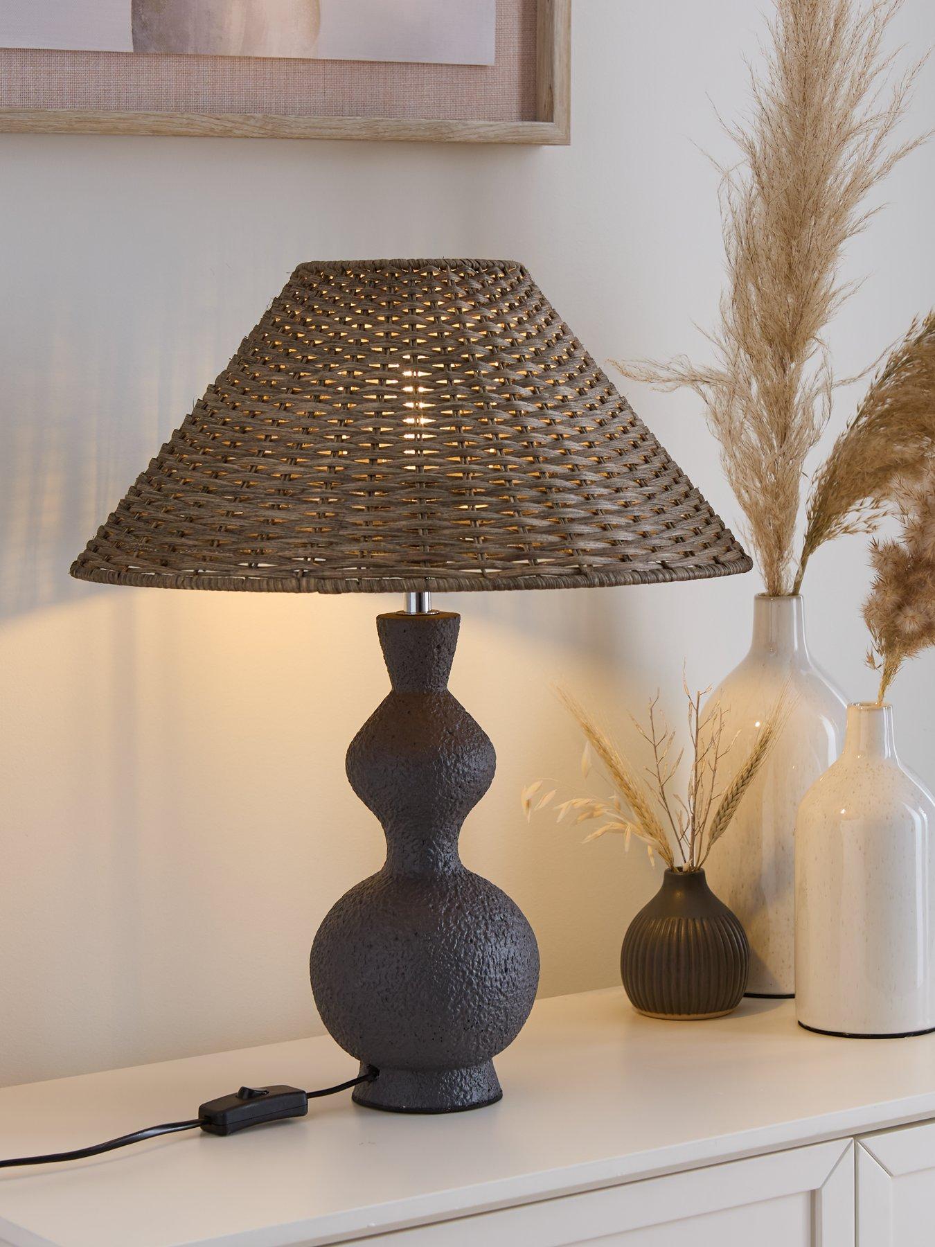 Product photograph of Very Home Sculpted Totem Table Lamp from very.co.uk