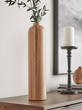 Product photograph of Very Home Tall Mango Wood Vase from very.co.uk