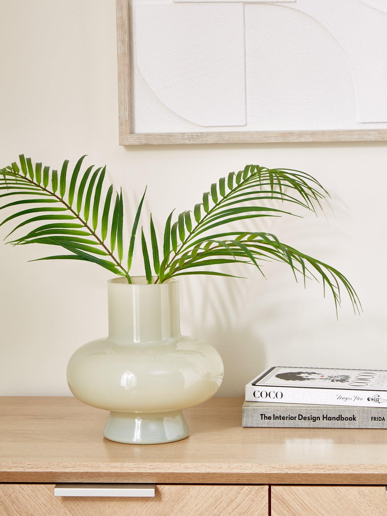 Product photograph of Very Home Abstract Cloudy Glass Vase from very.co.uk