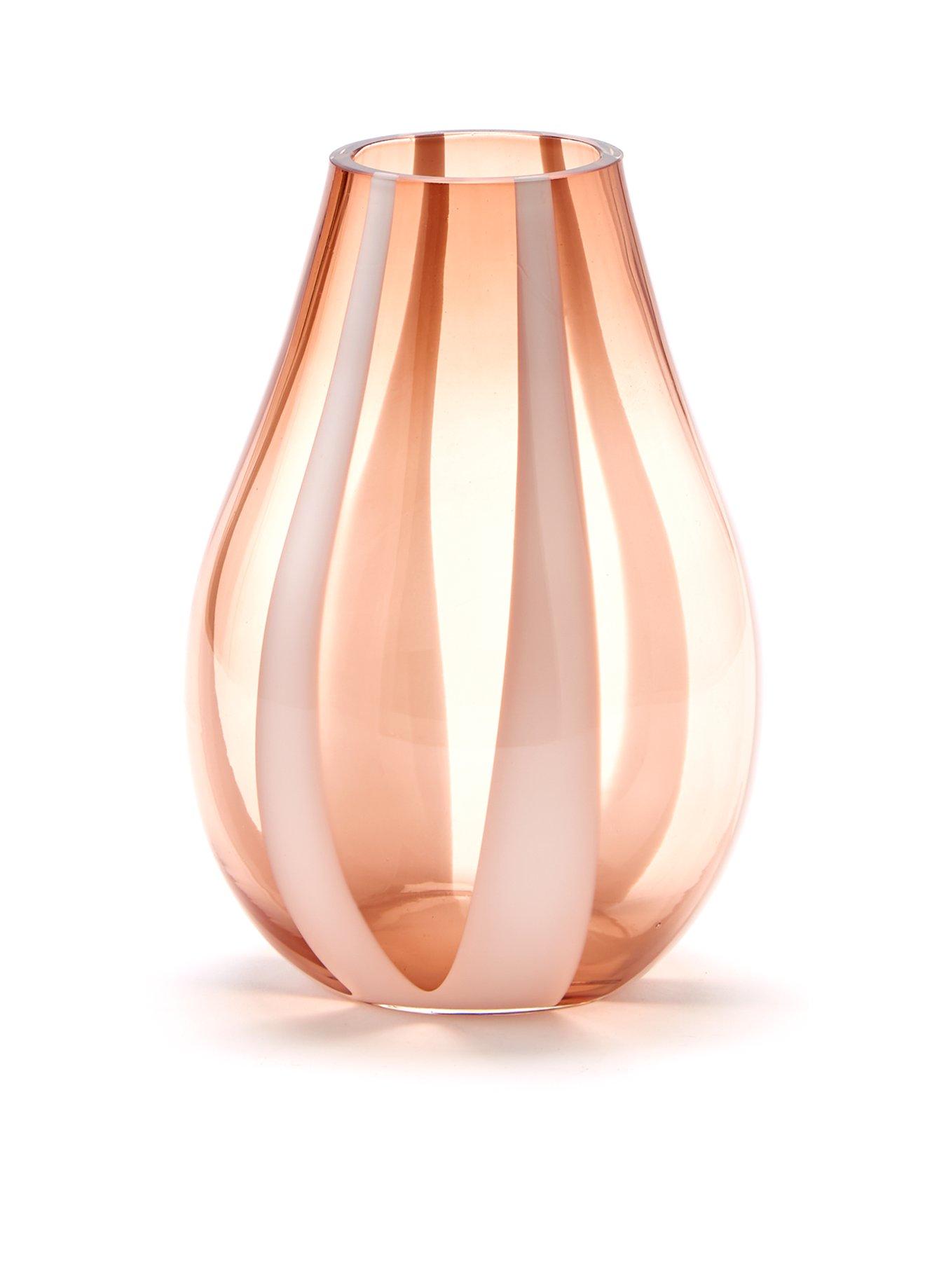 Image 2 of 5 of Very Home &nbsp;Peach Stripe Vase