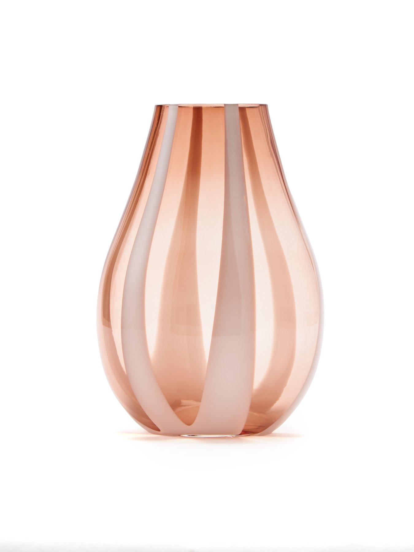 Image 3 of 5 of Very Home &nbsp;Peach Stripe Vase