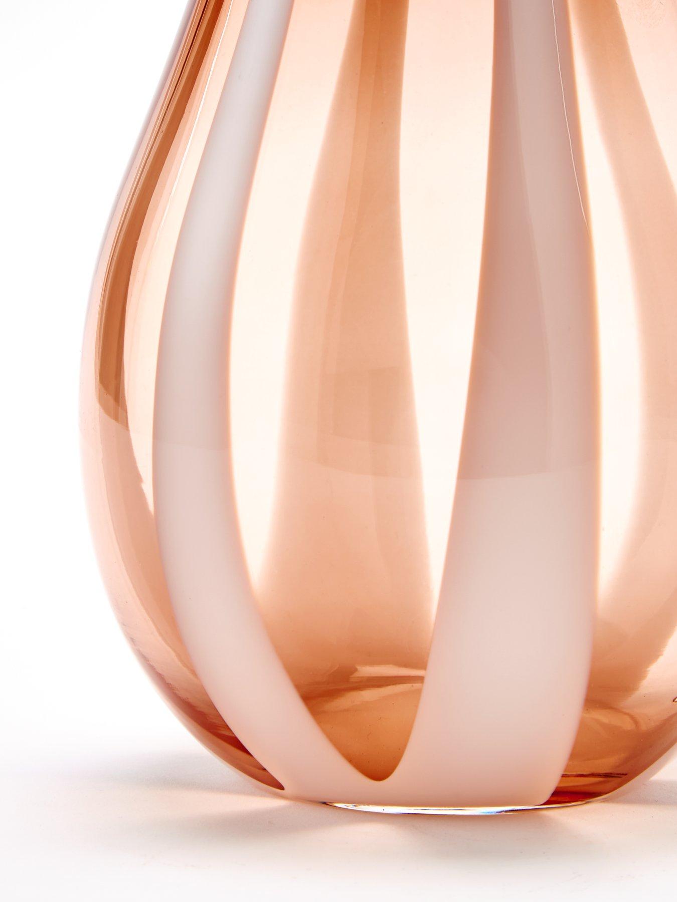 Image 5 of 5 of Very Home &nbsp;Peach Stripe Vase