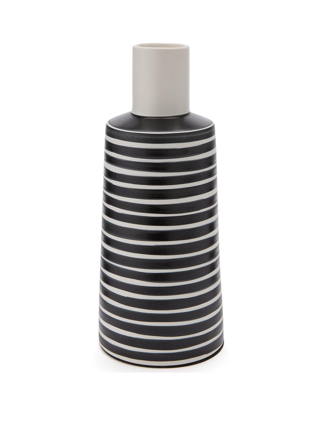 Image 2 of 6 of Very Home Hand Painted Striped Vase 31cm