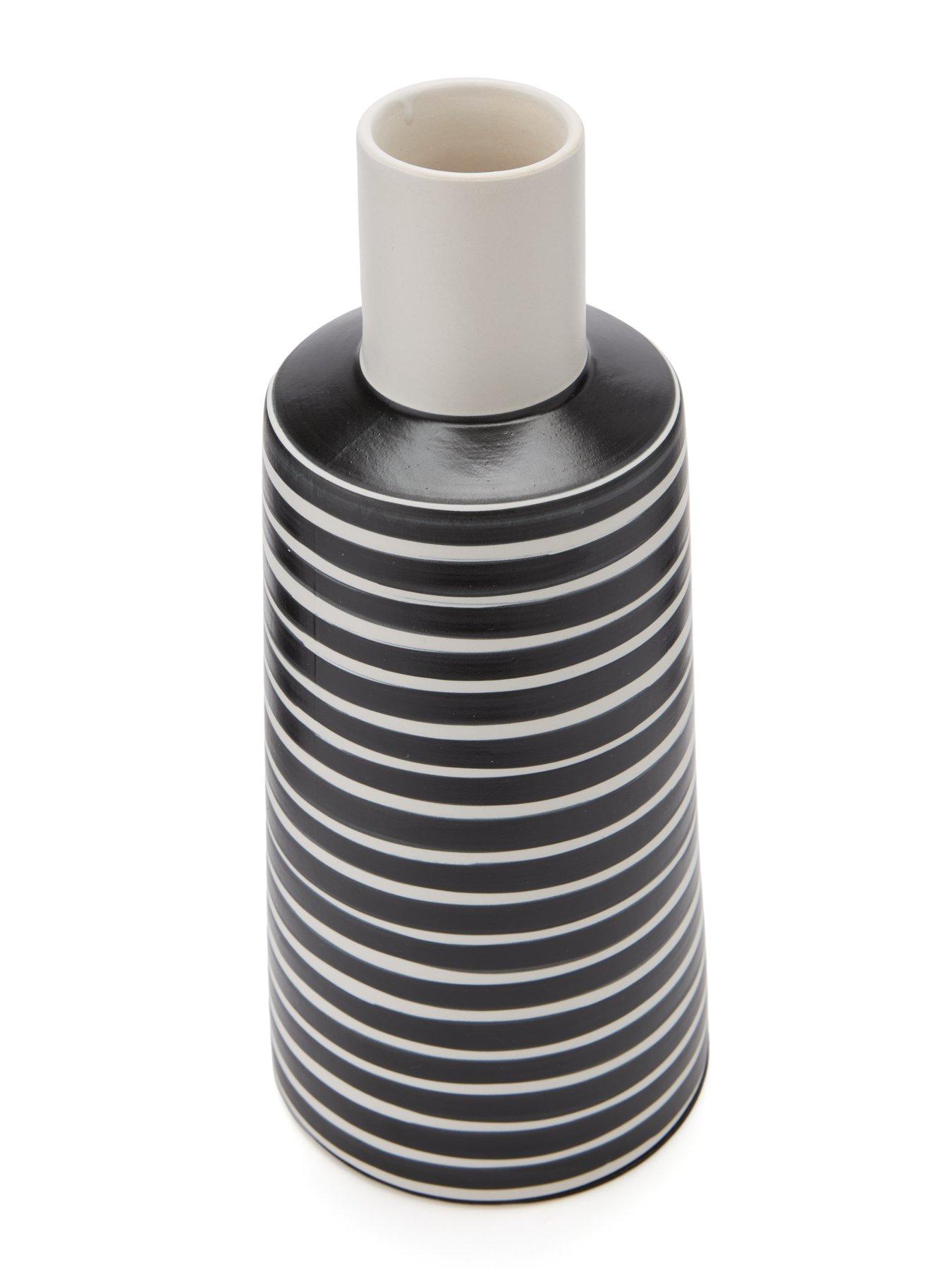 Image 3 of 6 of Very Home Hand Painted Striped Vase 31cm