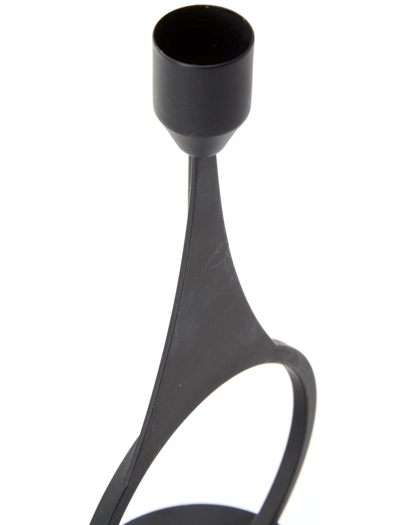 Image 4 of 5 of Michelle Keegan Home Set of 2 Black Abstract Candle Holders