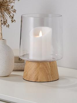 Product photograph of Very Home Small Mango Wood Candle Holder from very.co.uk