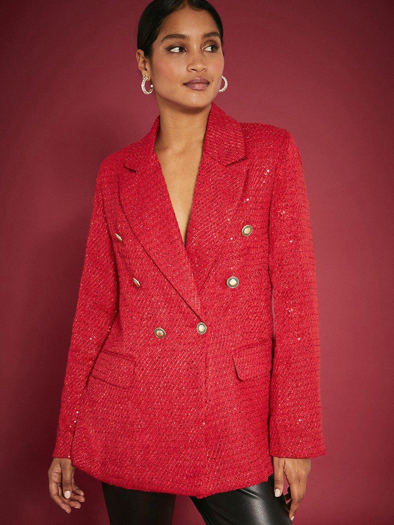 Dorothy perkins red on sale blazer