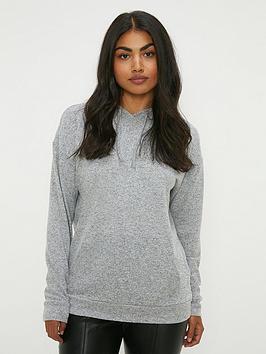 dorothy perkins oversized front pocket hoodie - grey