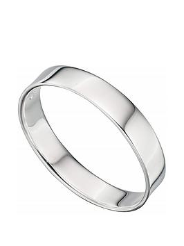 the love silver collection sterling silver mens square cut band ring
