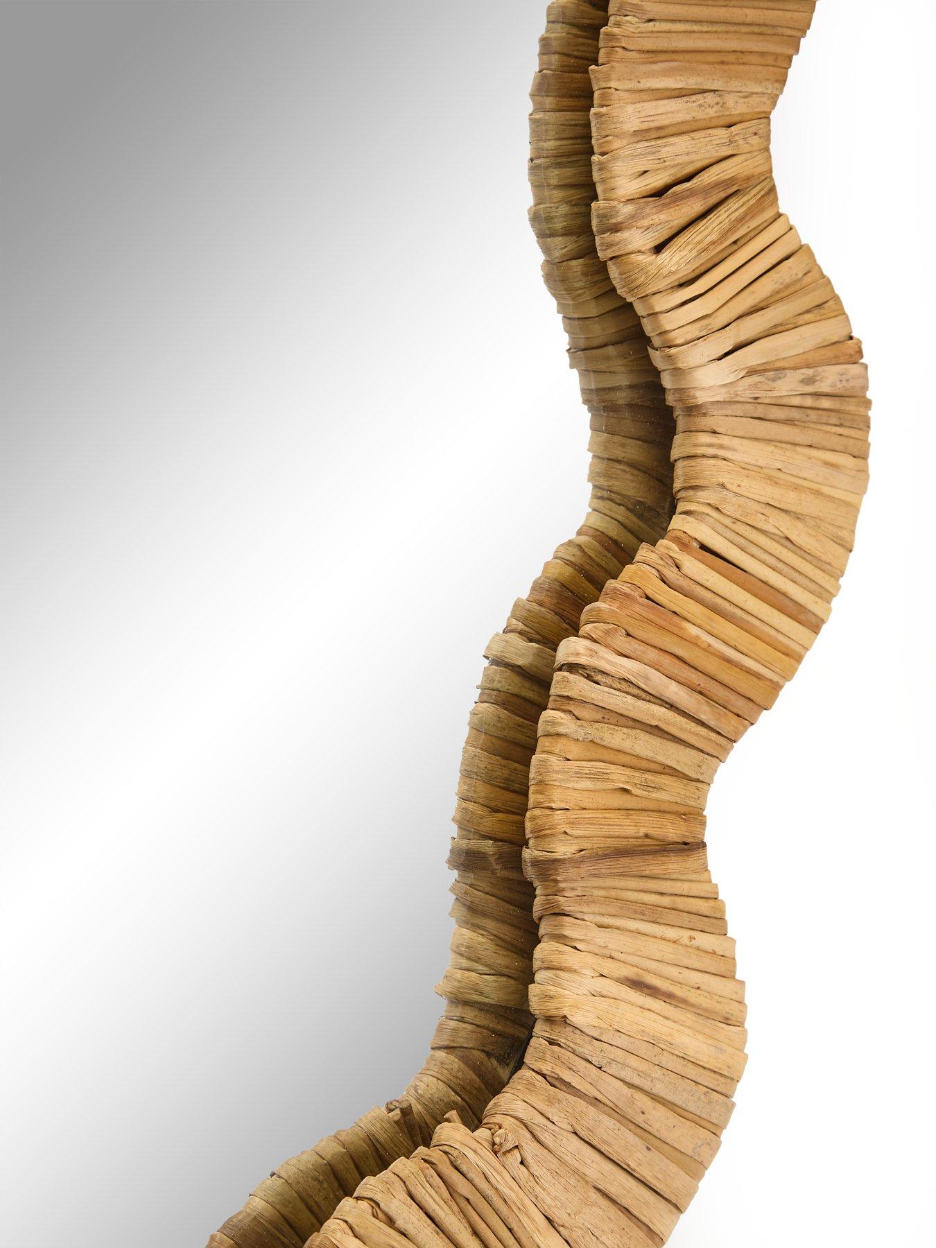 Image 7 of 7 of Very Home Wavy Woven Mirror 75cm