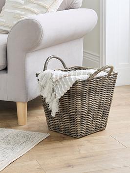 Product photograph of Very Home Square Basket With Handle from very.co.uk