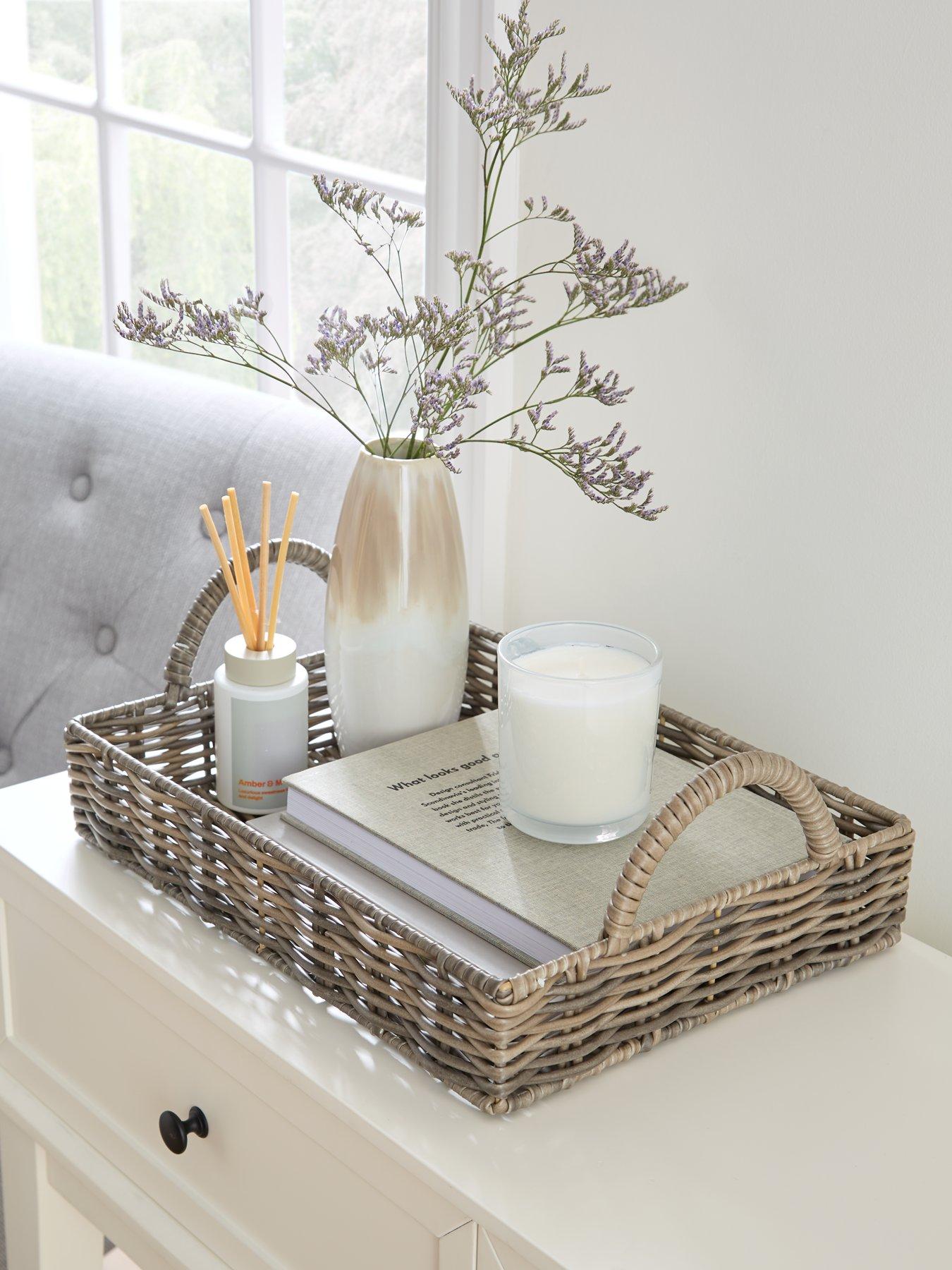 Product photograph of Very Home Rectangle Tray With Handle from very.co.uk