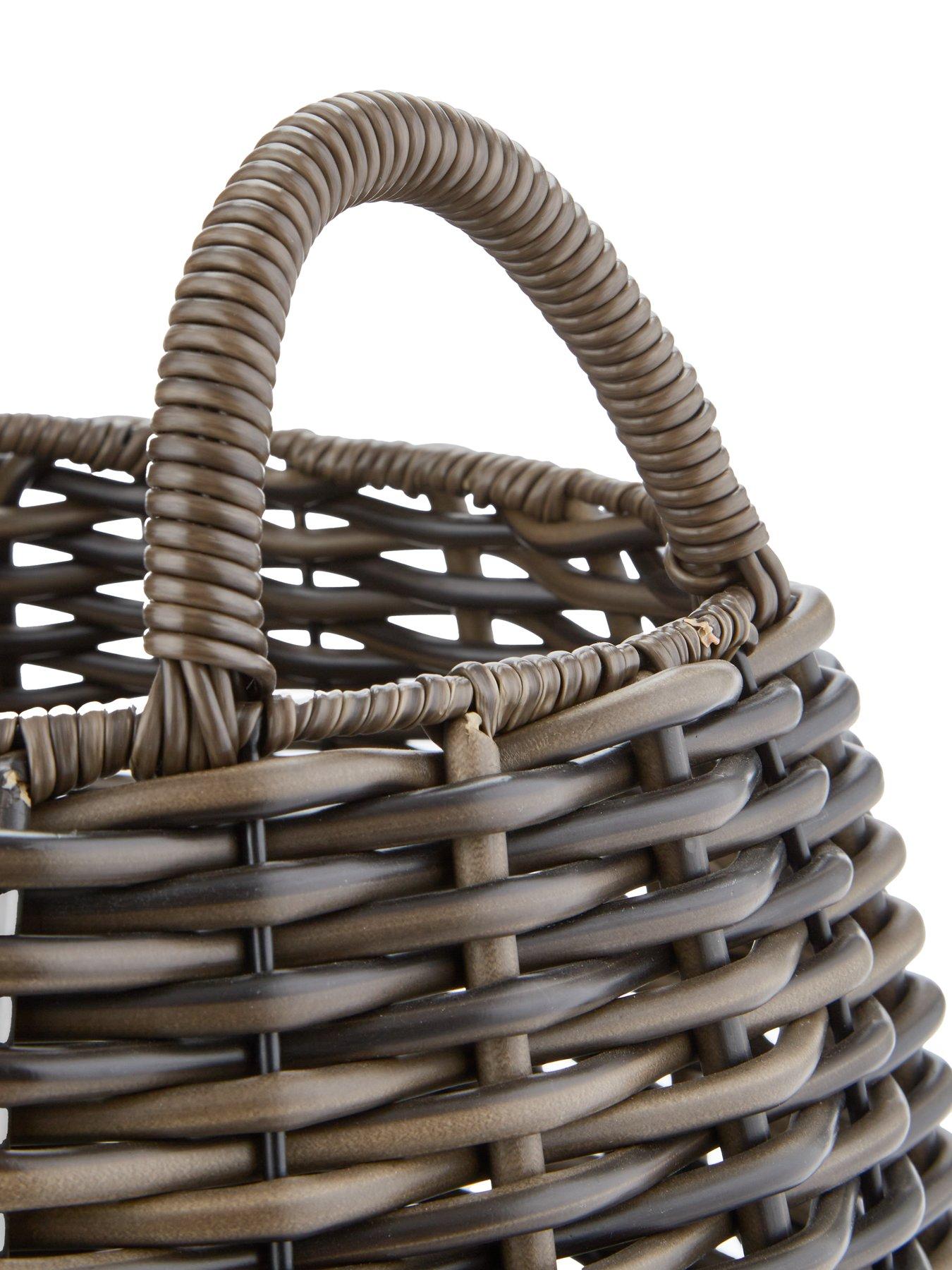 Very Home Round Dark Woven Basket | Very