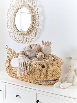 Product photograph of Very Home Wally Whale Shaped Basket from very.co.uk