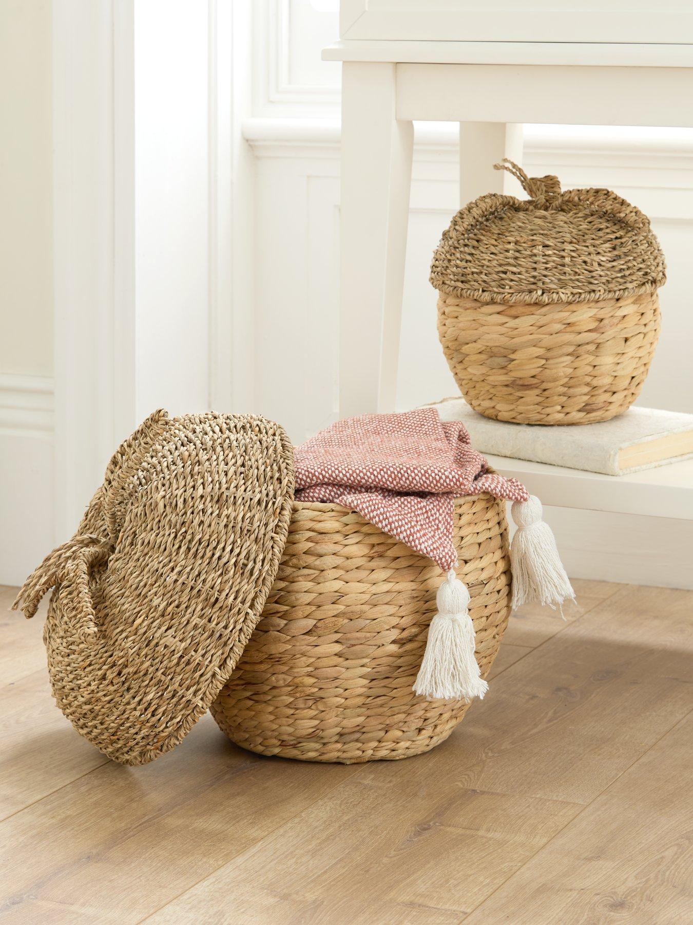 undefined Set Of 2 Woven Apple Storage