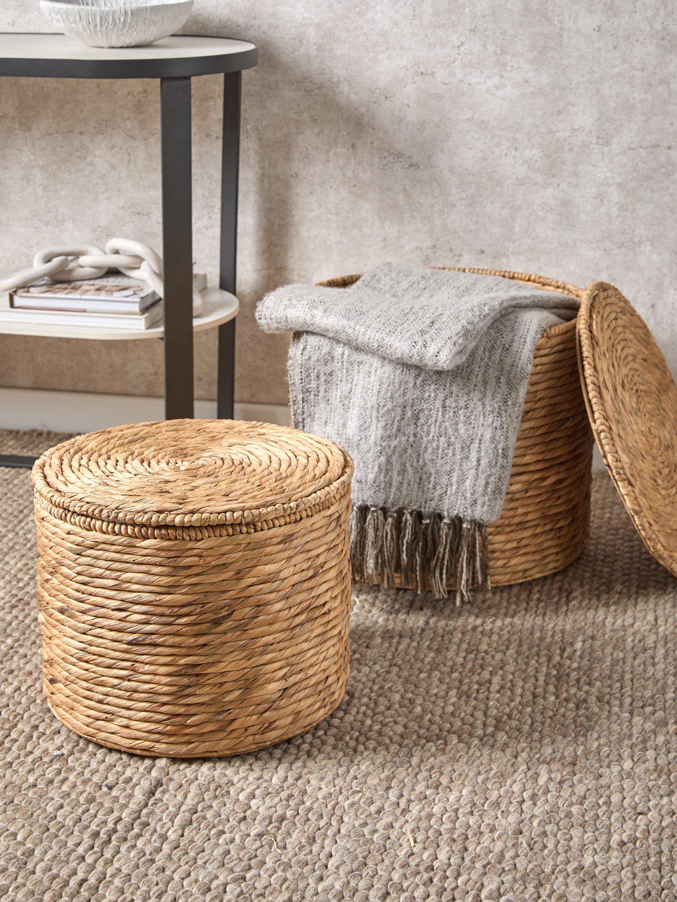 Product photograph of Michelle Keegan Home Set Of 2 Round Basket from very.co.uk