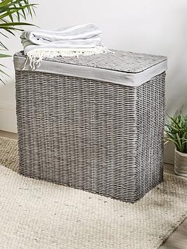 Product photograph of Very Home Rattan Laundry Sorter from very.co.uk
