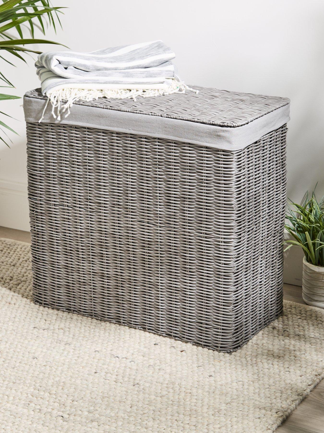 undefined Rattan Laundry Sorter