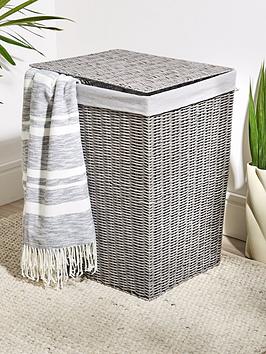 Product photograph of Very Home Rattan Laundry Hamper from very.co.uk