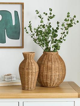 Product photograph of Very Home Set Of 2 Decor Vases 30cm from very.co.uk
