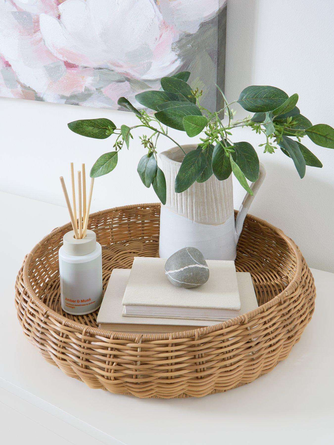 The Very Collection Eva Rattan Tray 40cm