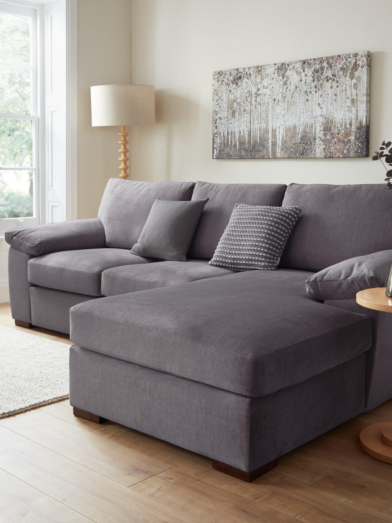 undefined Eliza Right Hand 3 Seater Fabric Chaise Sofa - FSC® Certified