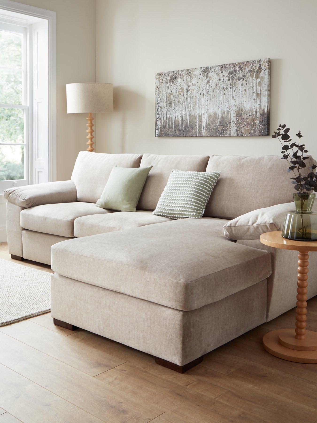 undefined Eliza Right Hand 3 Seater Fabric Chaise Sofa - FSC® Certified