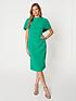  image of coast-removable-cape-ruche-side-dress-green