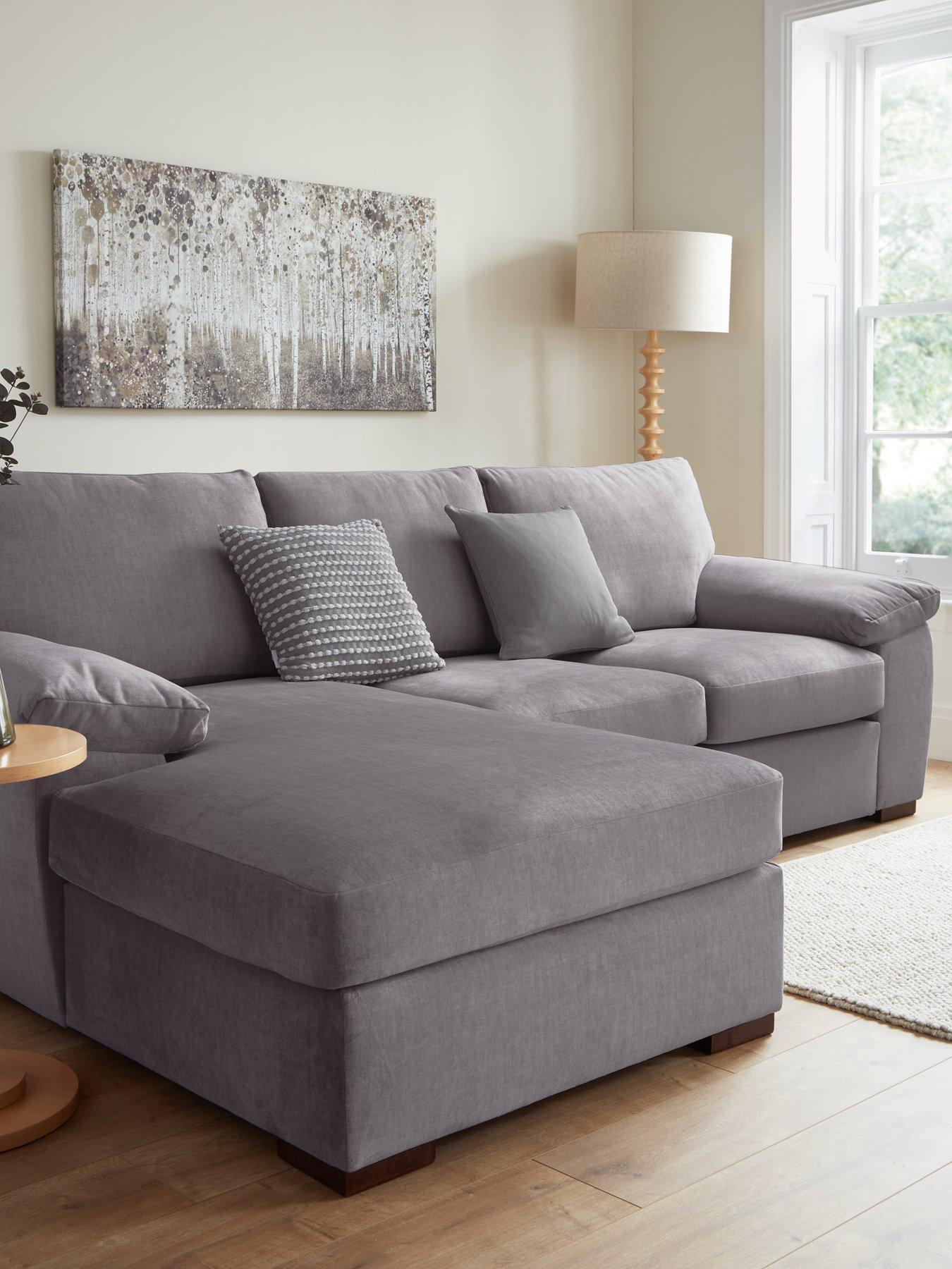 undefined Eliza Left Hand 3 Seater Fabric Chaise Sofa - FSC® Certified