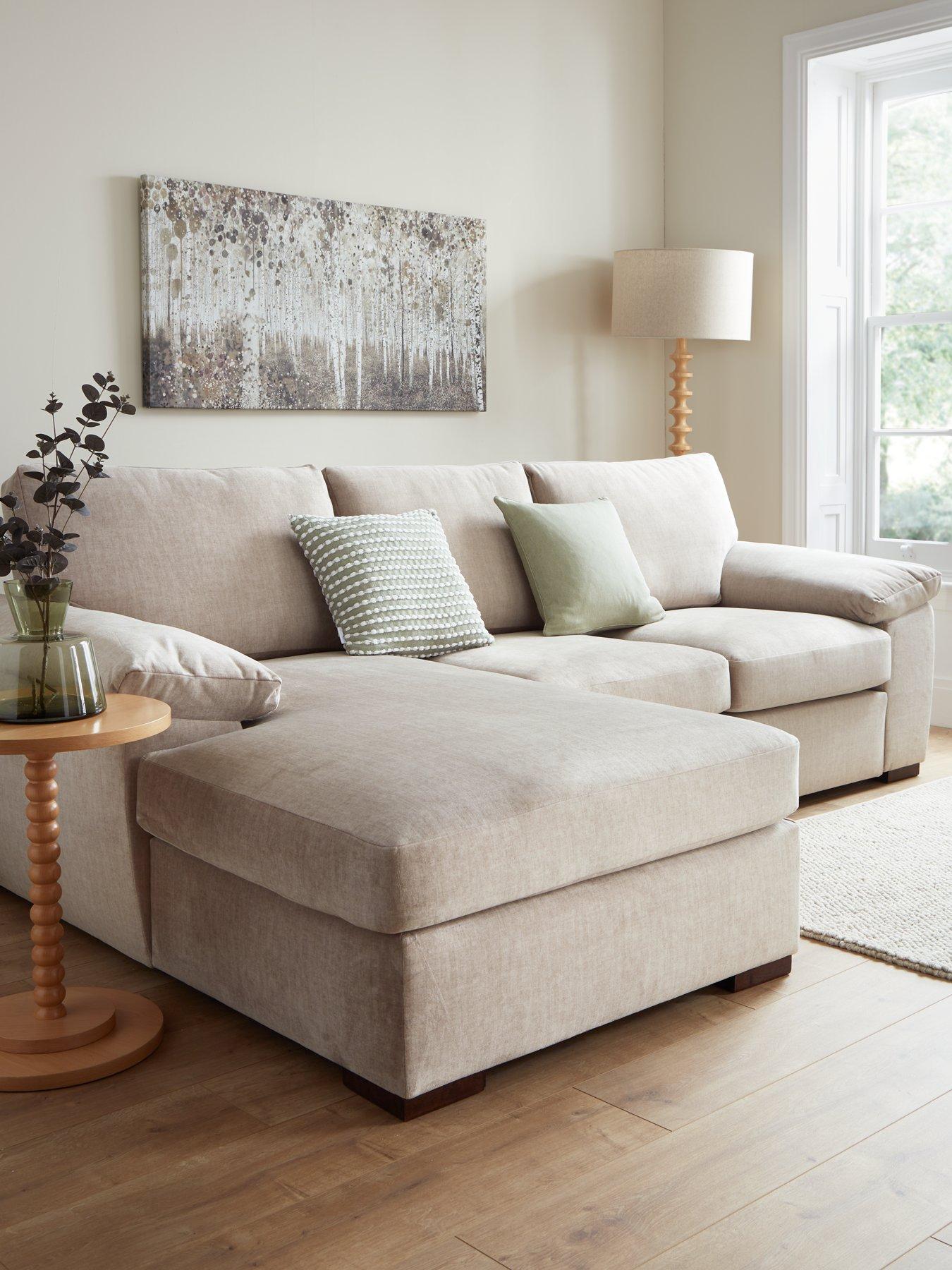 undefined Eliza Left Hand 3 Seater Fabric Chaise Sofa - FSC® Certified