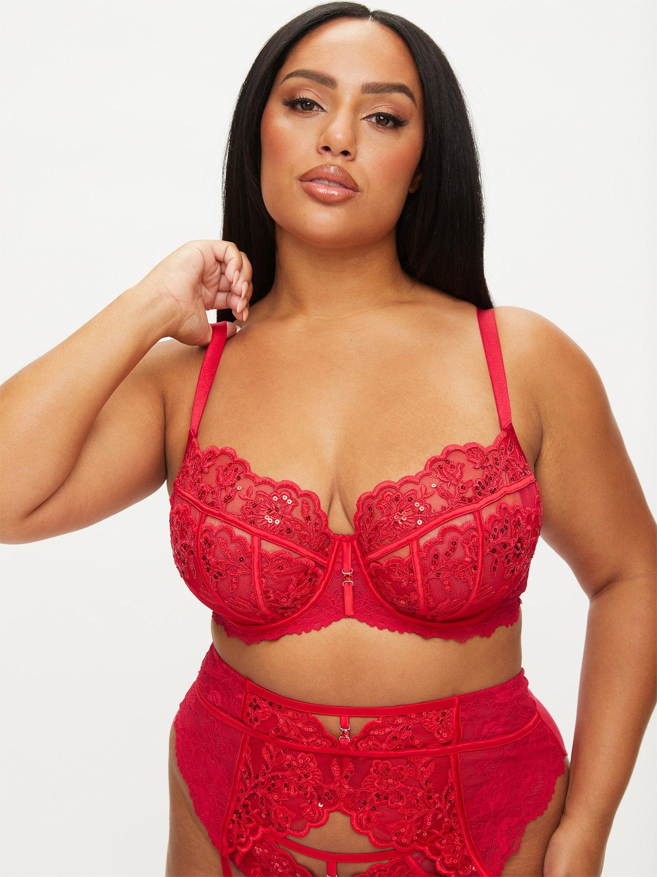 Ann Summers Bras Icon Non Padded Fuller Bust Balcony Bra - Red