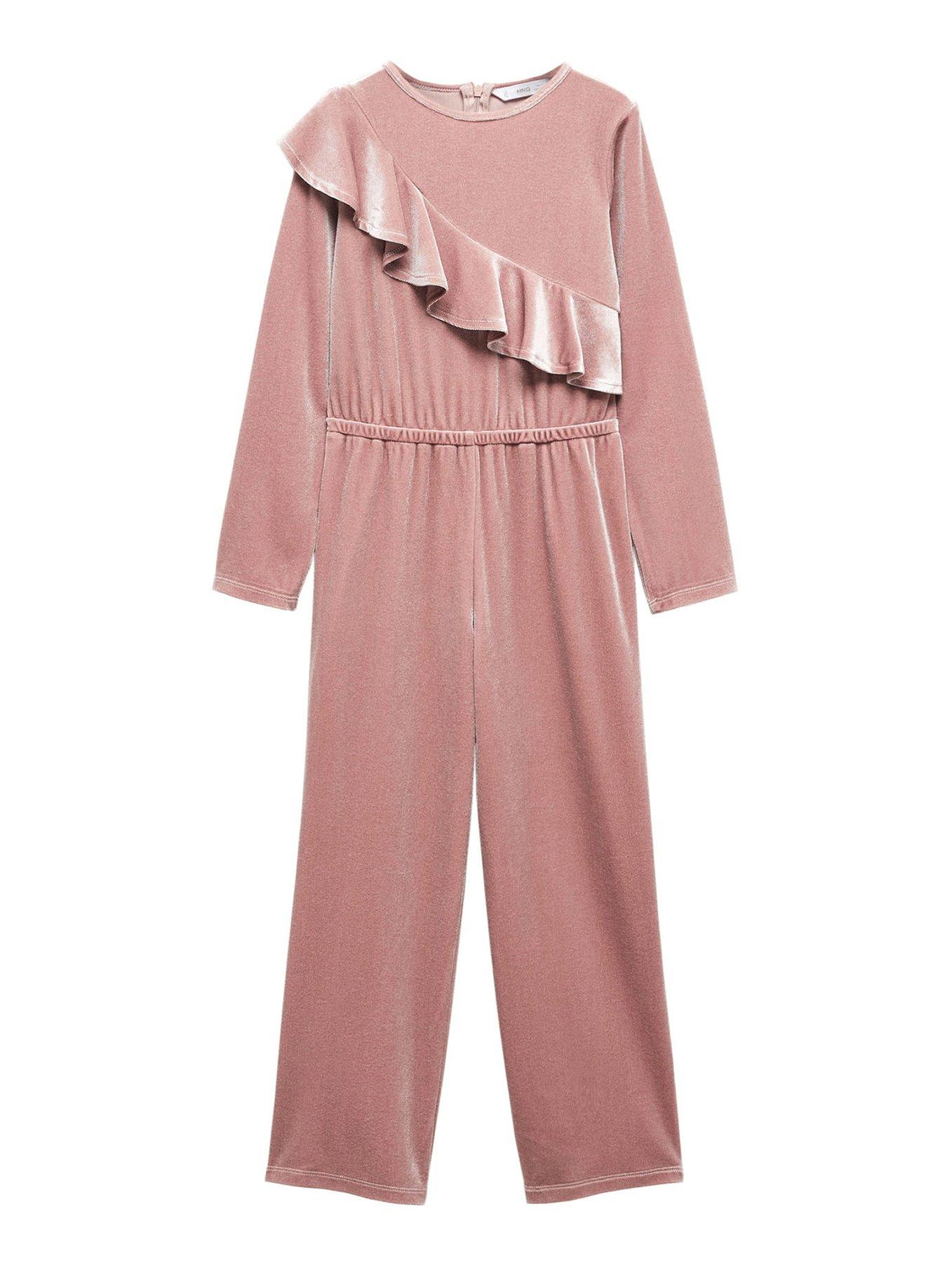 Long sleeve 2024 jumpsuit pink