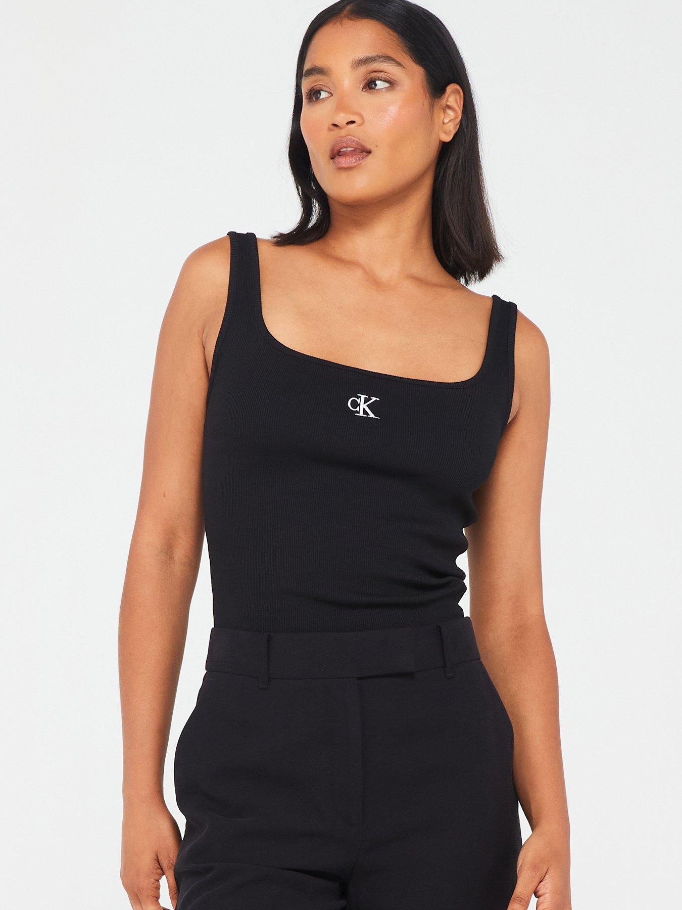 undefined Logo Tank Top - Black