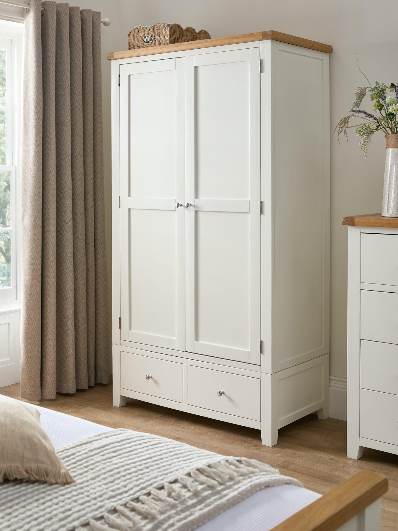 Product photograph of Very Home Hamilton 2 Door 2 Drawer Wardrobe - Contains Solid Wood from very.co.uk