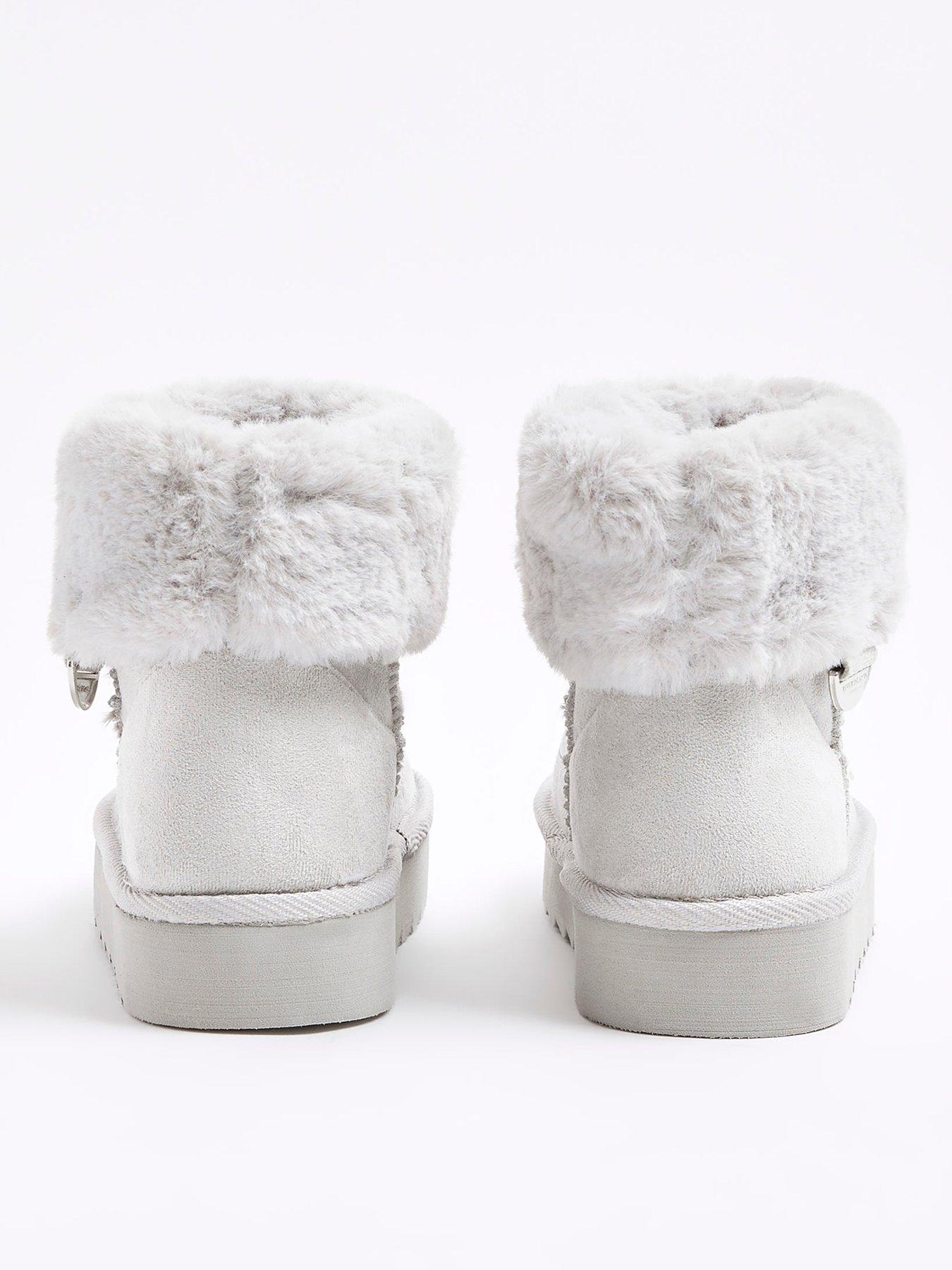 River island faux sale fur lined boots