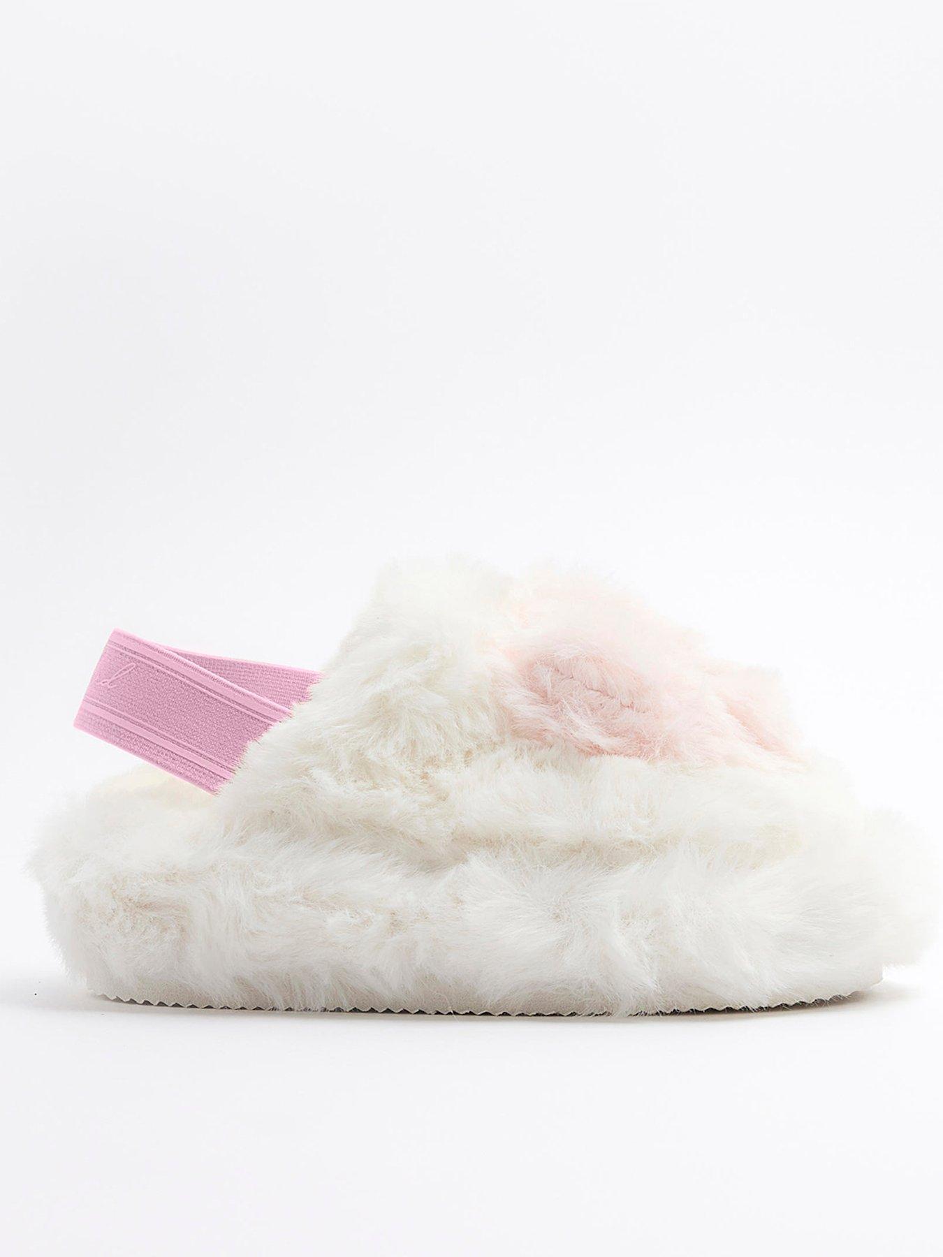 River island fur discount slippers