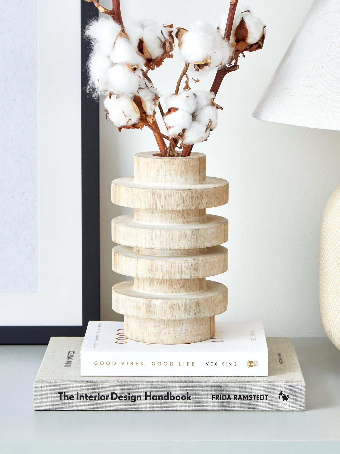 Product photograph of Very Home 4 Ring Wooden Vase from very.co.uk