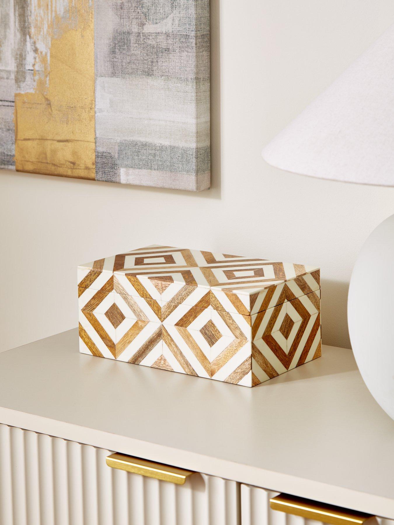 undefined Resin Wooden Box Linear Design